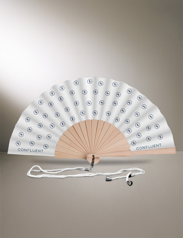 ABANICO MADERA PERSONALIZADO CON CORDÓN