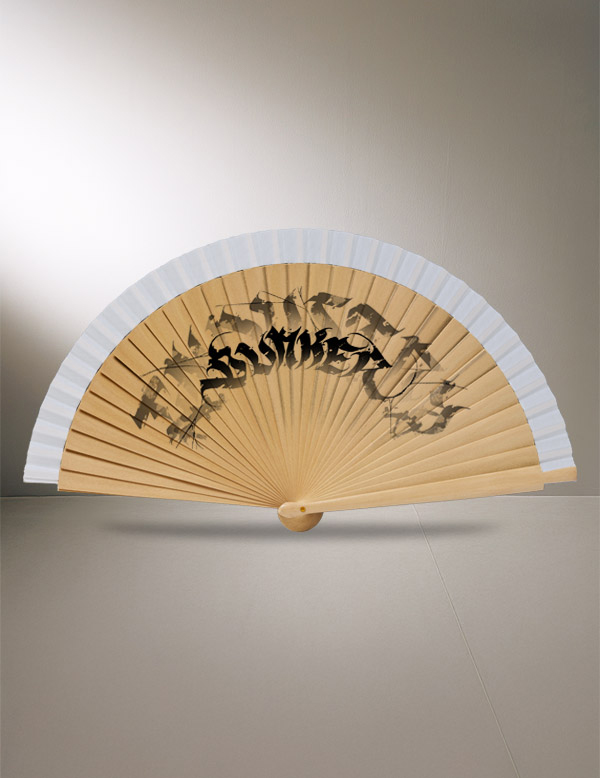 Mod. 900ML Abanico Madera Barnizada